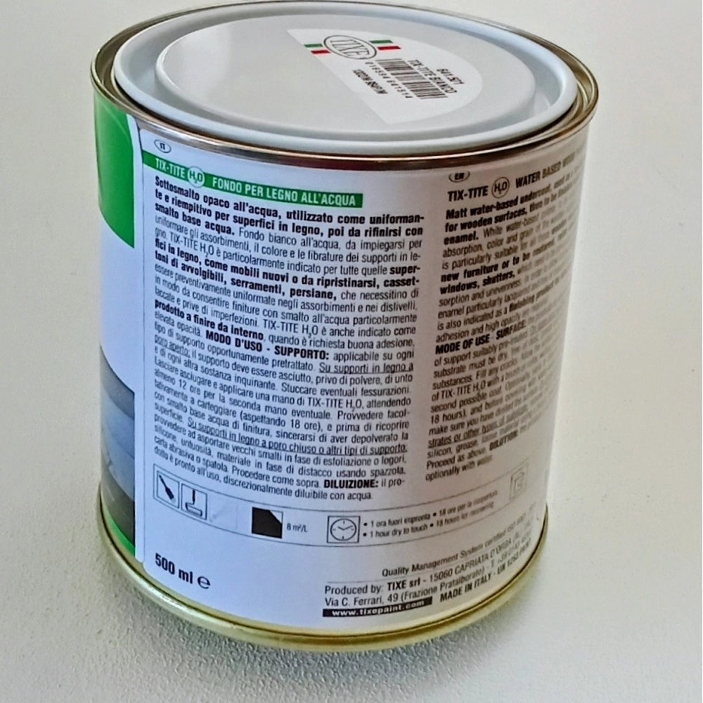 Tixe tix-tite h₂o 500ml fondo primer bianco opaco per muro e legno base acqua