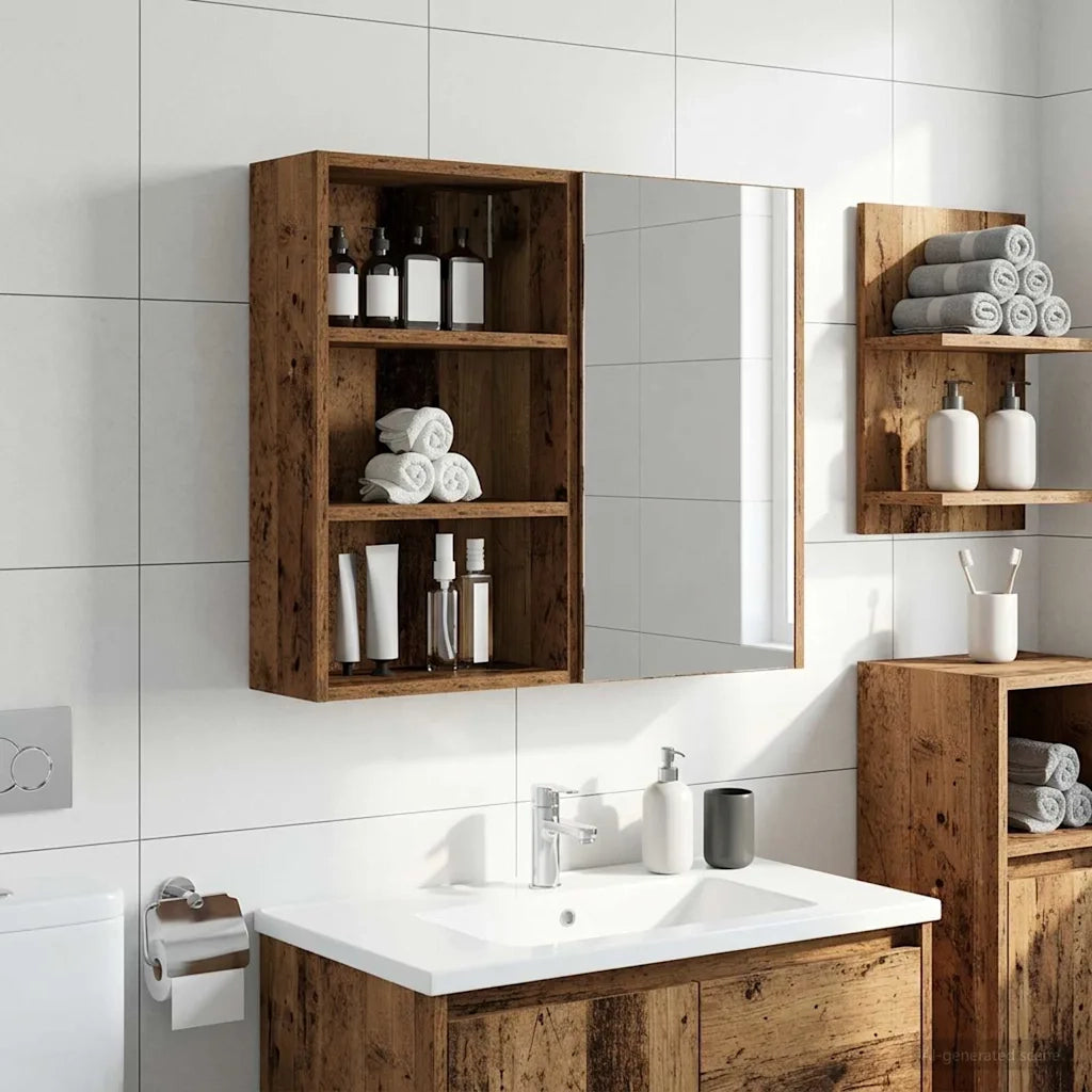 Armadio da bagno a muro Legno vecchio 40 x 16 x 62,5 cm 889373