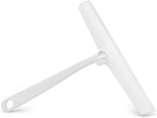Douchewisser di alta qualità - accessorio per la cabina doccia - 1 pezzo - bianco/acciaio inox - plastica