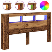 Testiera | Testata LED Legno Antico 180x18,5x103,5 cm Legno Multistrato
