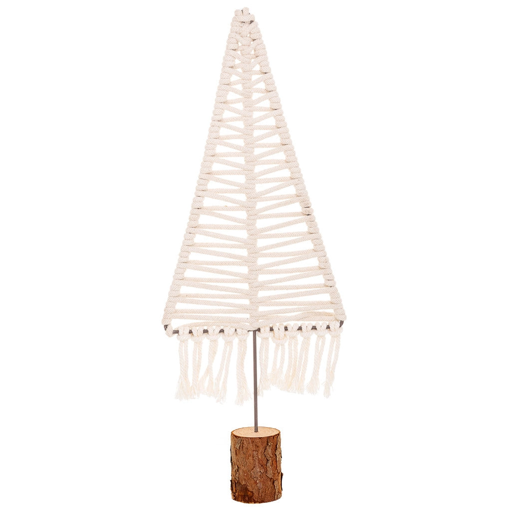 Albero decorativo in cotone intrecciato bianco 15x01x44h