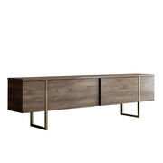 Porta TV in legno "Luxe" - 180 x 30 x 50 cm - Noce-Oro