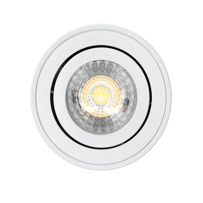Spot soffitto a vista rotondo Ø8 bianco orientabile GU10