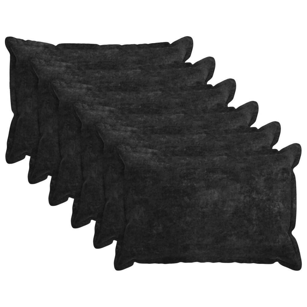 Federa 6 pz HOUTEN Antracite 50 x 75 cm Tessuto Chenille 919840