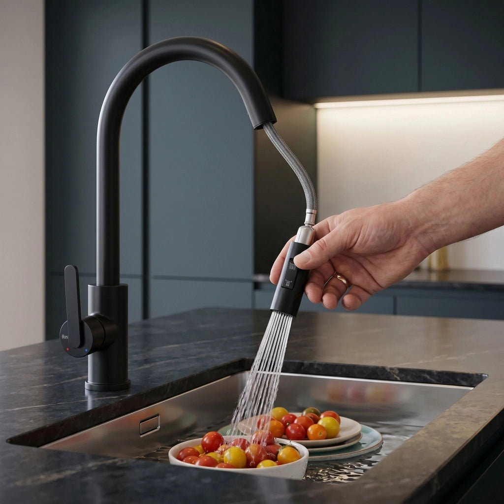 Rubinetto Da Cucina Rea Ontario Black
