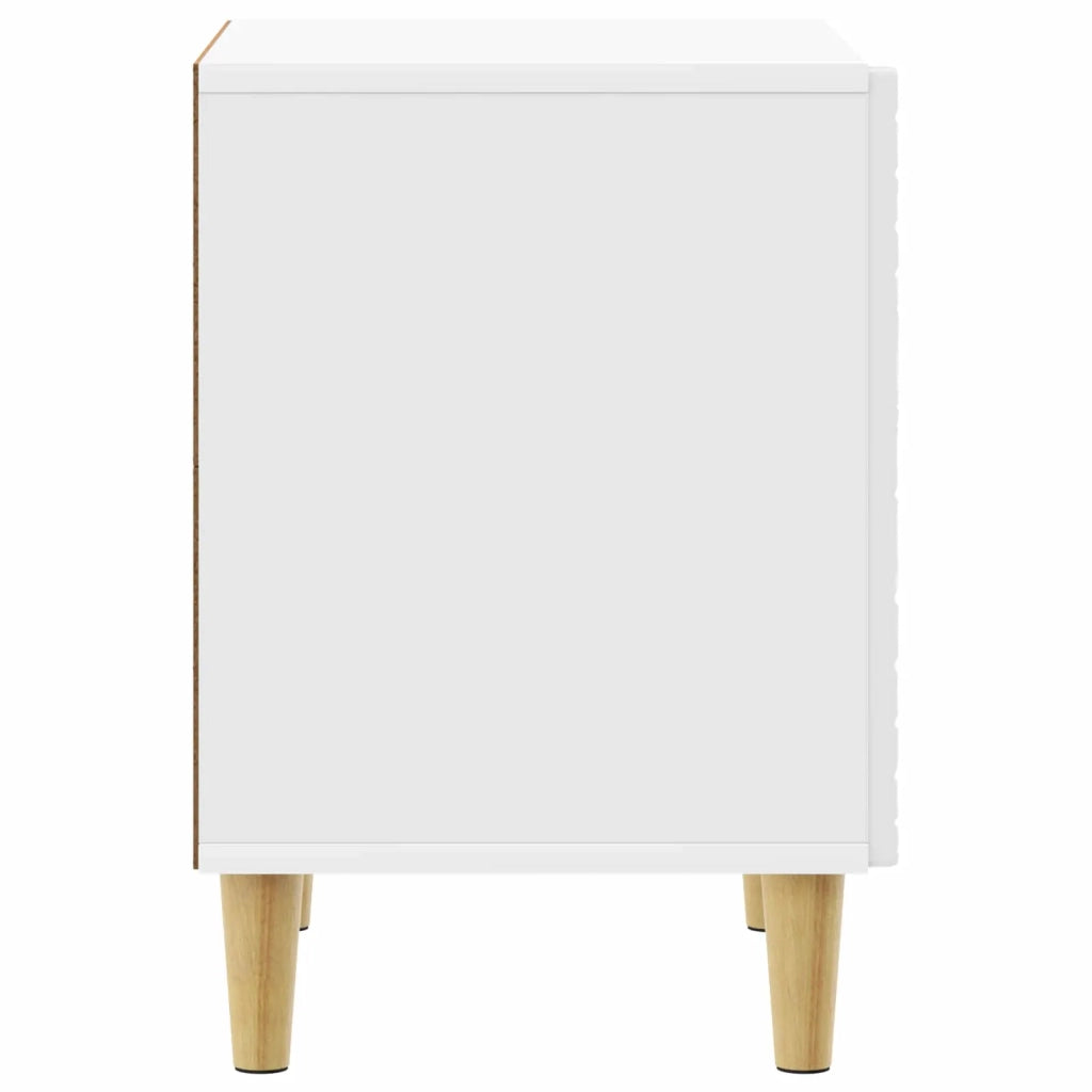 Comodino 2 pcs Bianco Lucido 43 x 34,5 x 50 cm