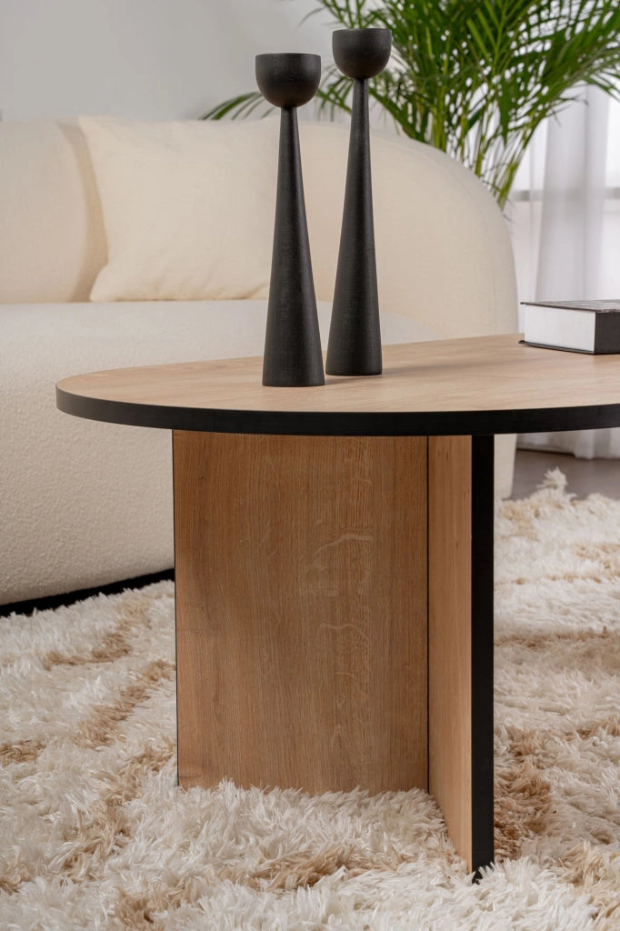 Tavolino in legno "Sable" 119 x 60 x 40 cm - Rovere zaffiro