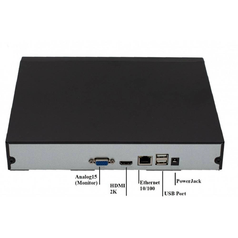 Trade Shop - Nvr 16ch Canali Rec&live Full Hd 1080p Wifi H.264 H.265 Switch Poe 5mpx Nvr1616 -