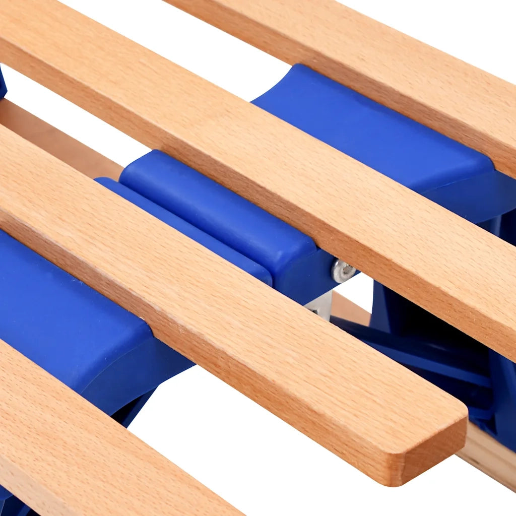 Slittino da Neve Pieghevole in Legno con Schienale 119 cm 91458
