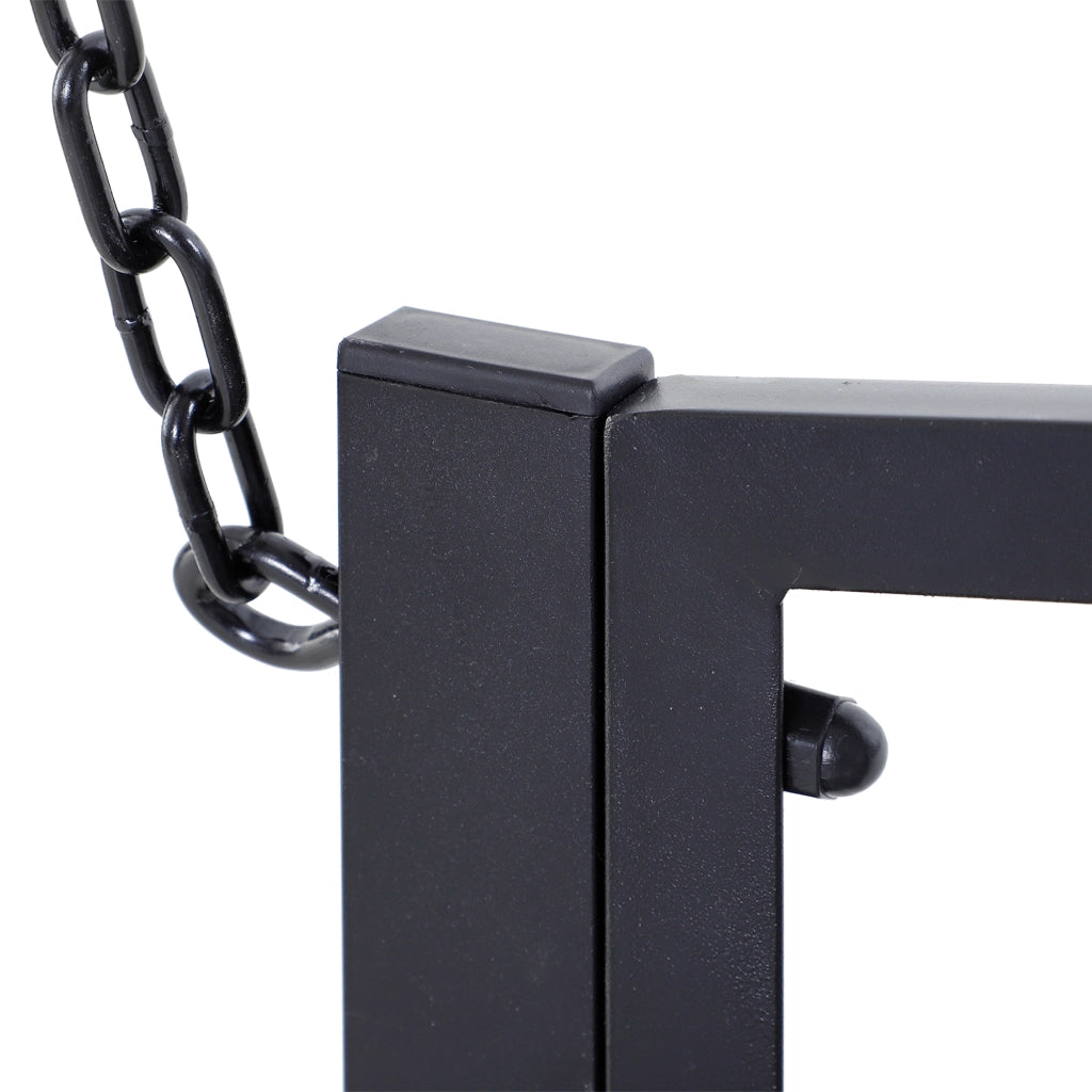 Altalena da Giardino 2 Posti ¨C Minimal ¨C Nero Metallo 127x60x53 cm