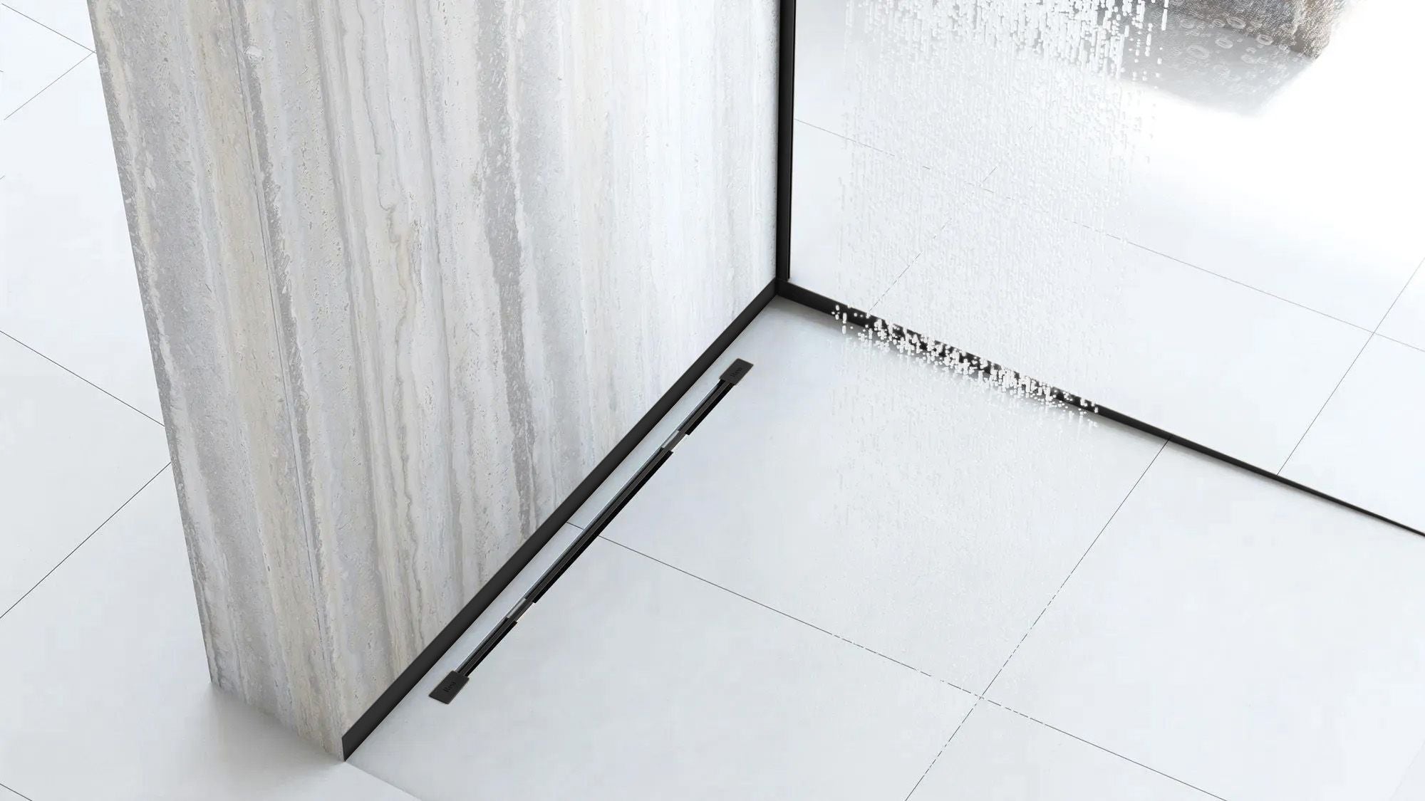 Pannello Frontale Per Piatto Doccia 130cm Black