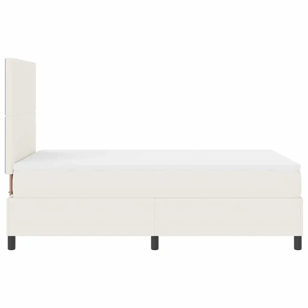 Letto a Sorgente LED con testiera Crema e Bianco 120 x 200 cm 3337641