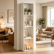 LIBRERIA verticale a 4 ripiani con illuminazione RGB 40x29x170 cm bianco