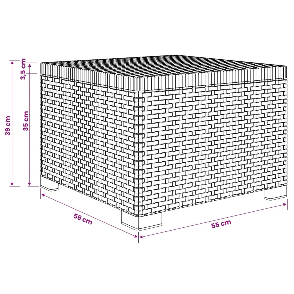 Divano da esterno-Divano da Giardino a 1 Posto Aspetto Rattan PP Marrone 827076
