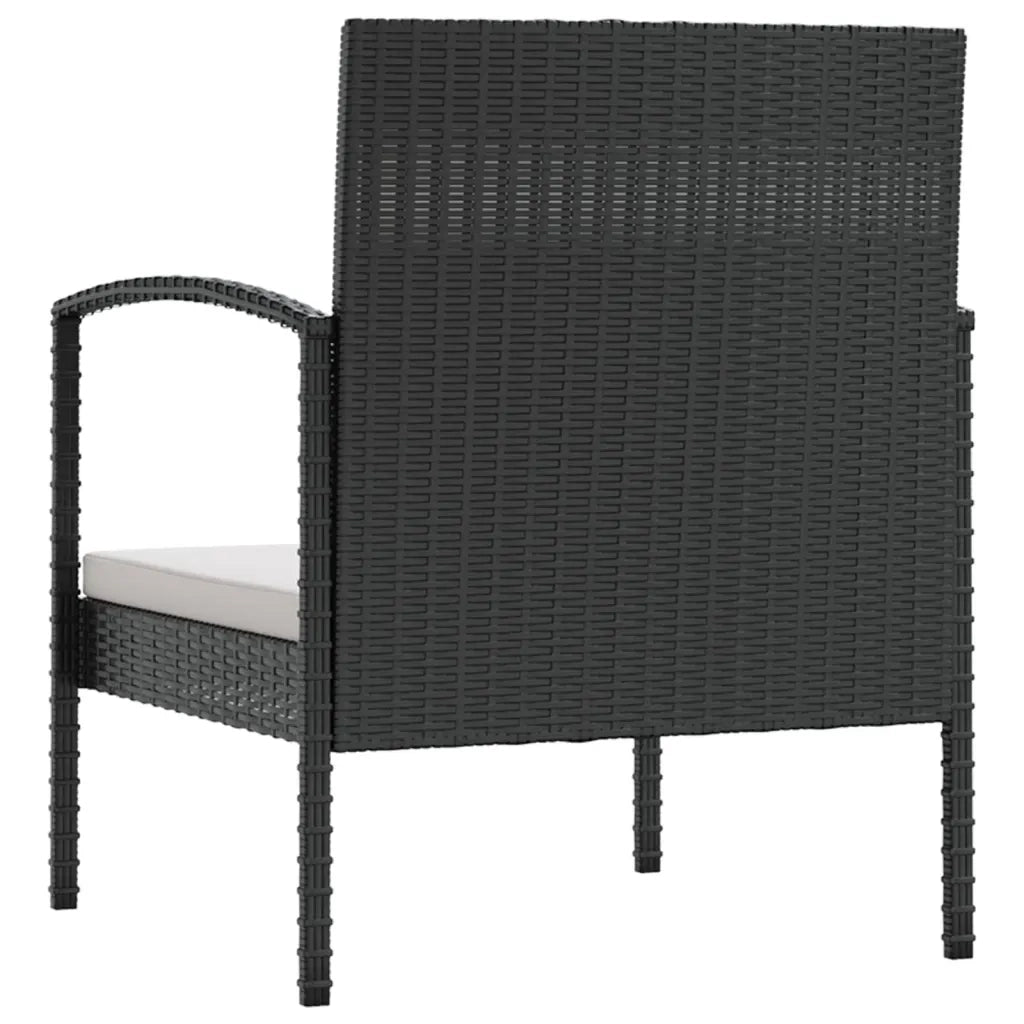 Set Divani da Giardino 16 pz con Cuscini in Polyrattan Nero 3095964