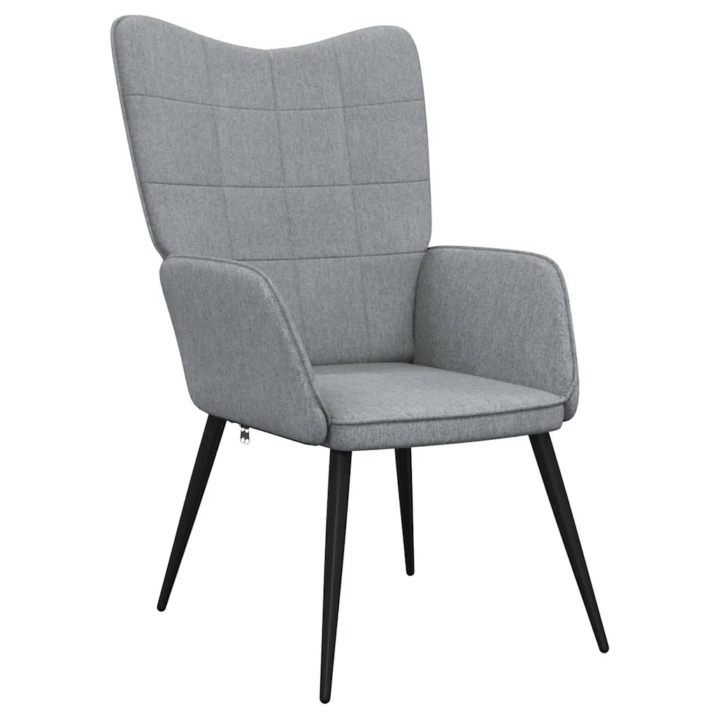 Poltrona | Sedia Relax Grigio Chiaro in Tessuto