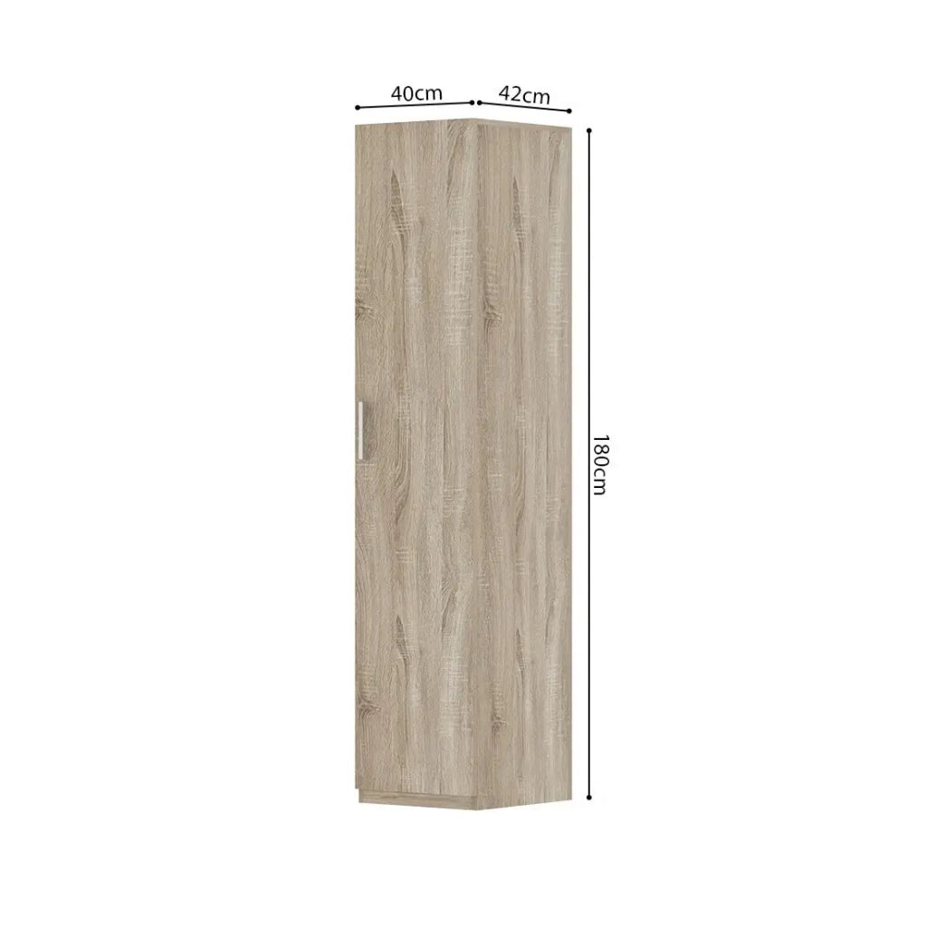 Armadio 1 anta TOM – Rovere sonoma – Design moderno e compatto