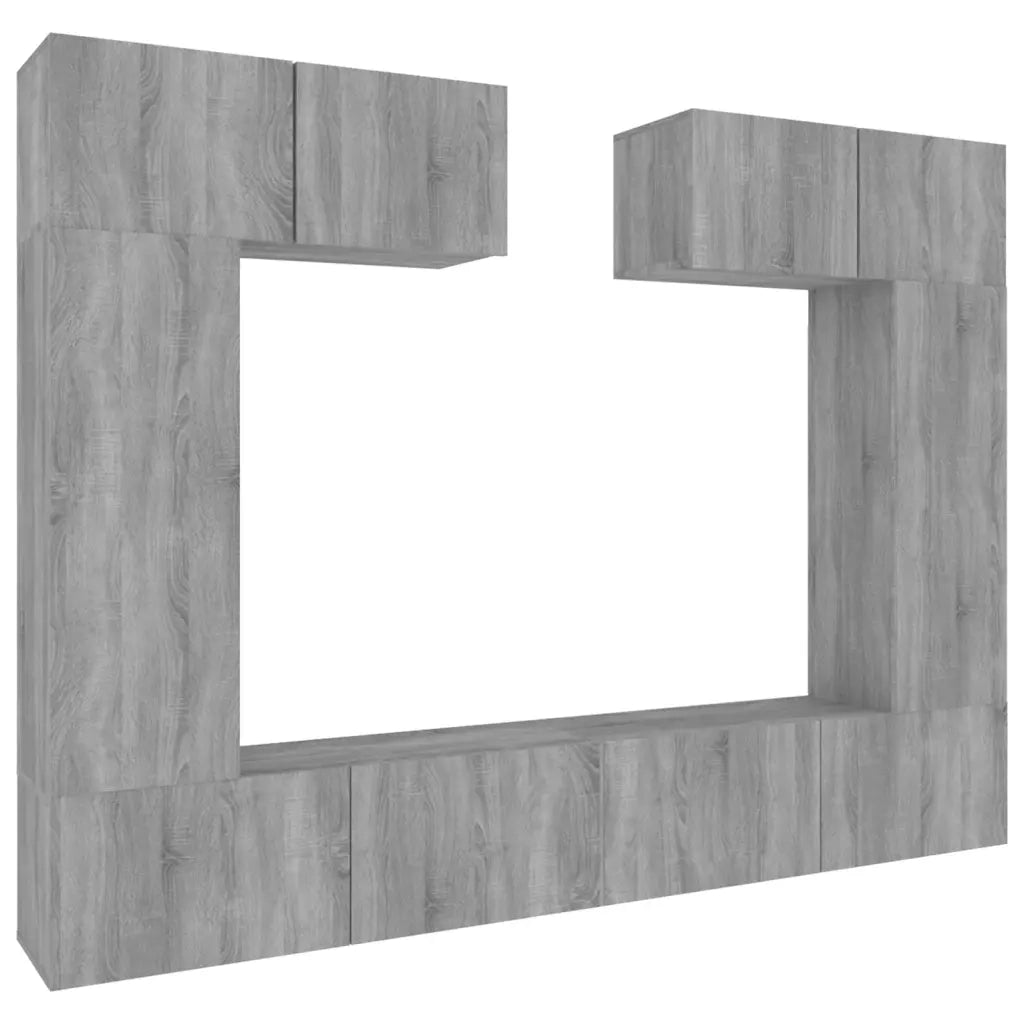 Set di Mobili Porta TV 6 pz-Credenza per TV Grigio Sonoma in Legno Multistrato 246110