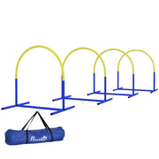 Set Agility per Cani a 4 Archi, 88 x 64 x 95 cm, con Borsa per il Trasporto, Blu, in ABS