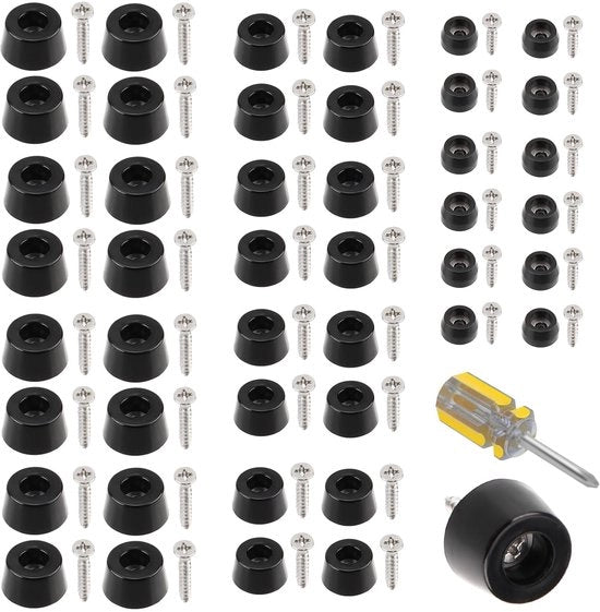 Set di gomme antiscivolo per mobili - 130 pezzi - gomma di alta qualità