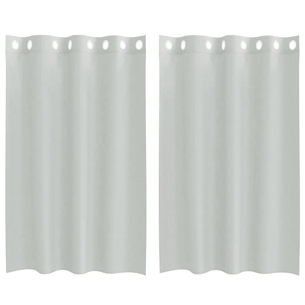 vidaXL Tende in Voile con Occhielli 2 pz Grigio Chiaro 140x175 cm