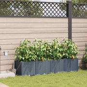 Vaso da giardino 4 pz-Set di 4 Fioriera da Esterno-Contenitore per Piante Grigio Chiaro Acciaio 535281