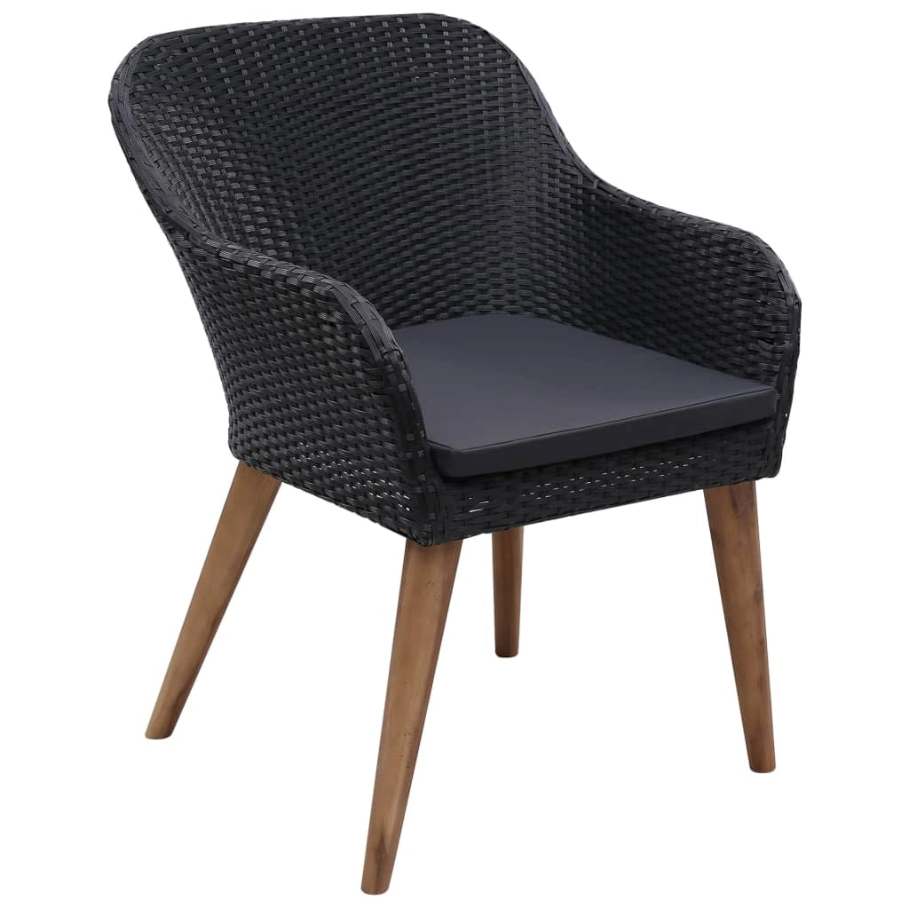 Set da pranzo da giardino mobili da esterno 5 pezzi nero 02_0013882