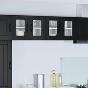 Mobile in vetro da parete PORTO 2 pcs Nero 60 x 31 x 40 cm