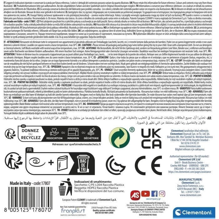 Clementoni - cesto sensoriale Clemmy - 15 pezzi