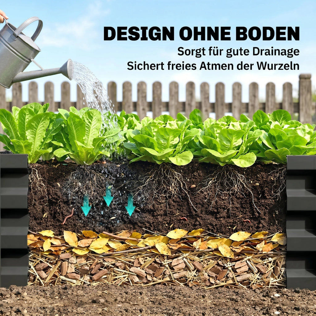 Hochbeet Giardino Orto ¨C Minimal ¨C 100x60x30cm Grigio Scuro