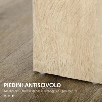 Tavolo da Pranzo Moderno in Legno per 4-6 Persone, 120x69x75cm, Colore Nero e Legno
