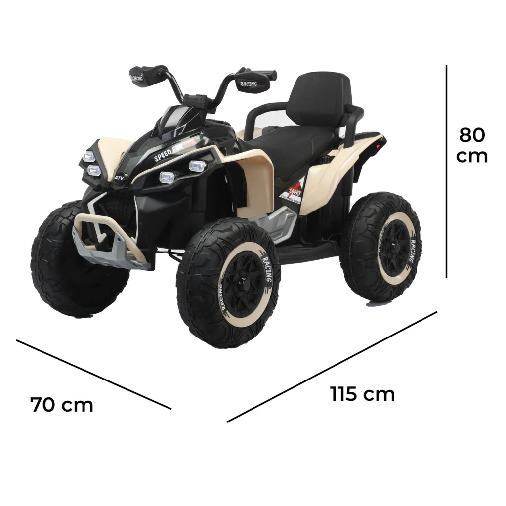 Quad Elettrico per Bambini ATV Safari Gold 24V fino a 60 kg con Telecomando Beige