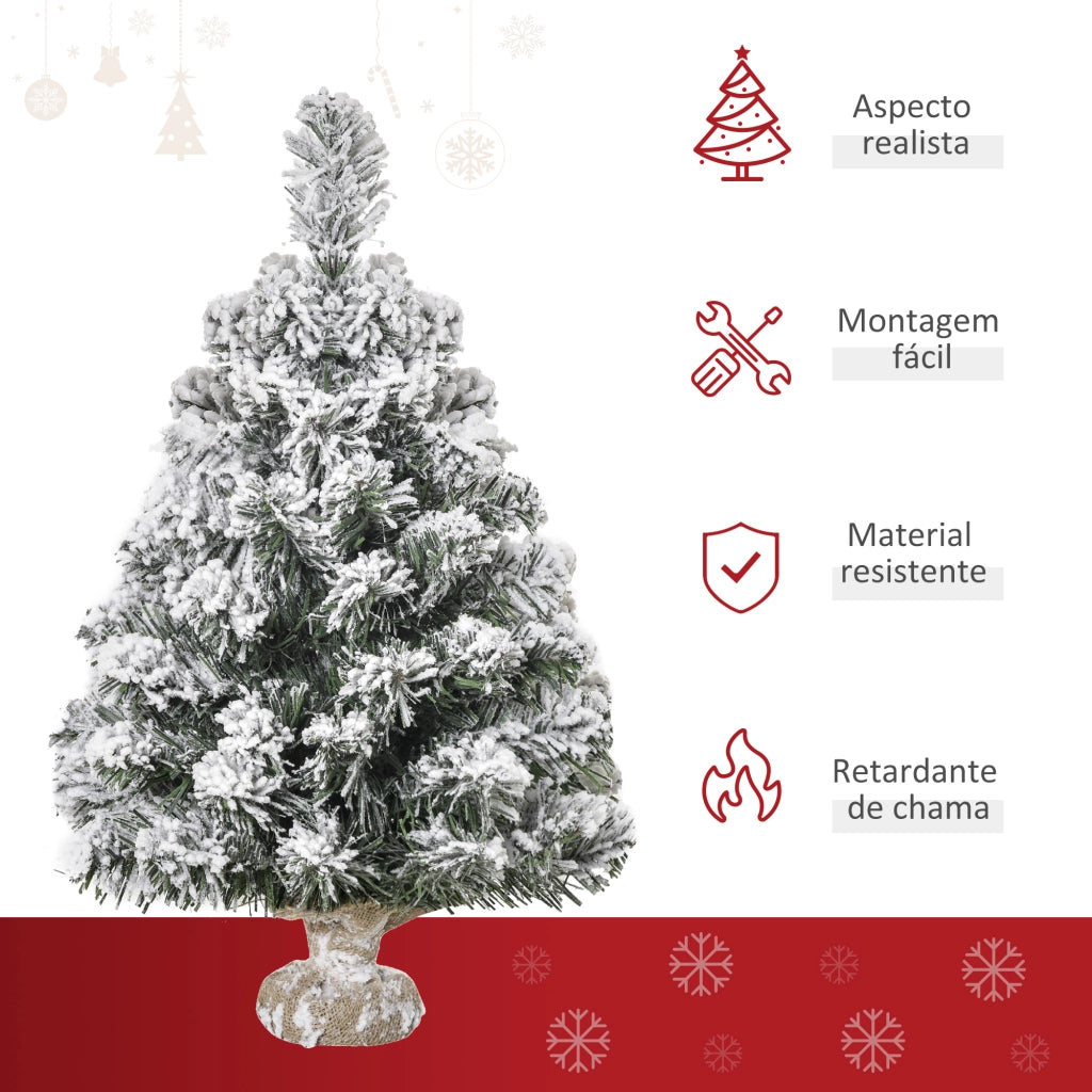 Albero di Natale Artificiale ¨C Zephmum ¨C Verde e Bianco ?32x60 cm