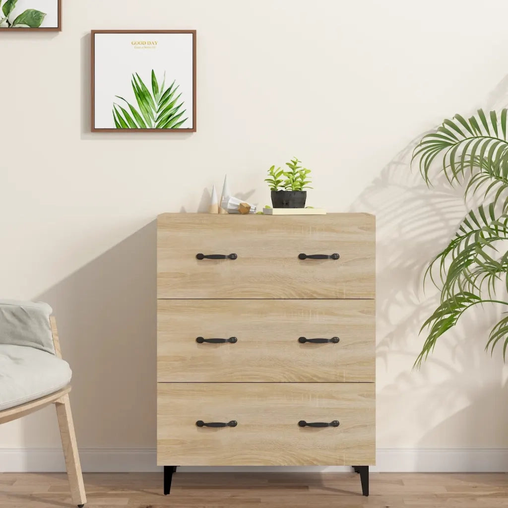 Credenza Rovere Sonoma 69,5x34x90 cm in Legno Multistrato cod mxl 25047