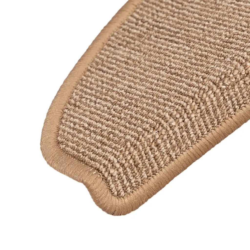 Tappetini per scale 15 pz 65x21x4 cm Marrone chiaro Semicircolari Grandi 149859