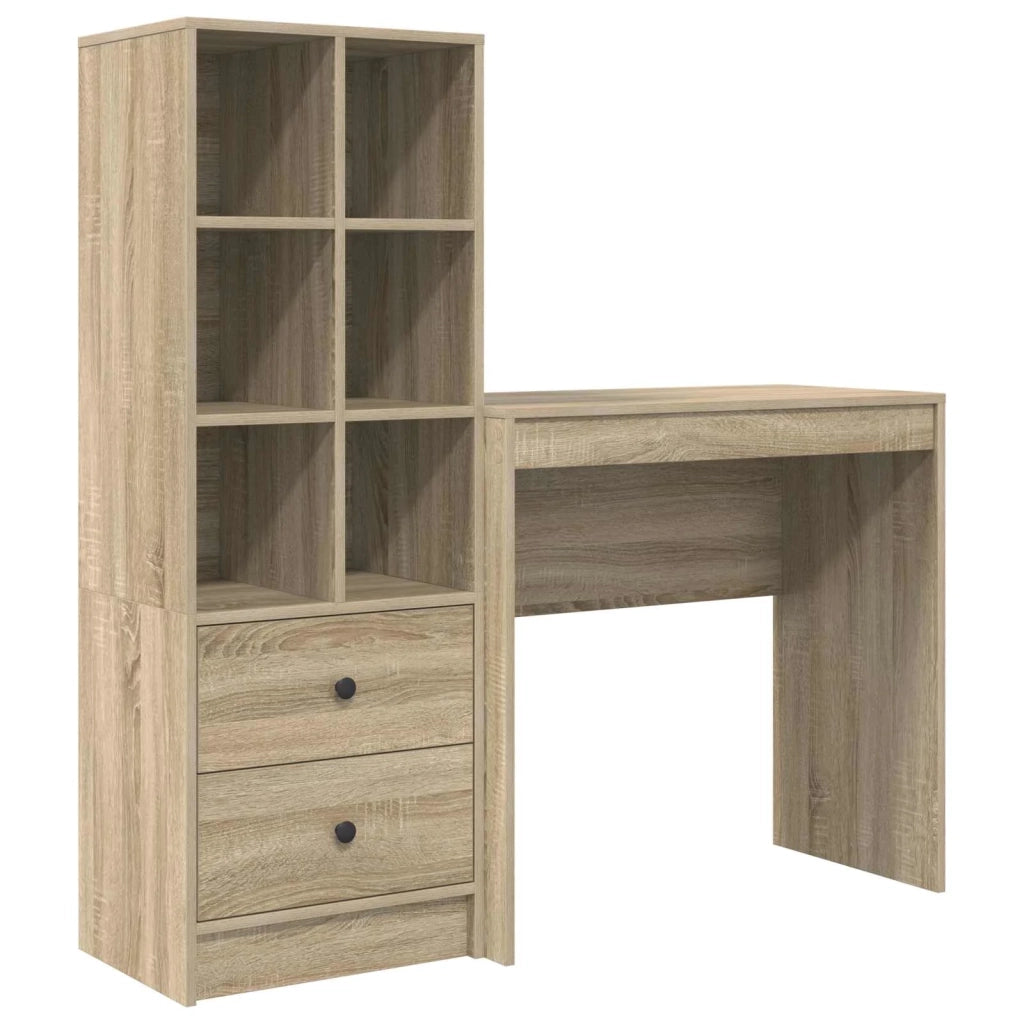 Scrivania con cassetto con lo scaffale 2 pcs Rovere Sonoma 3337315