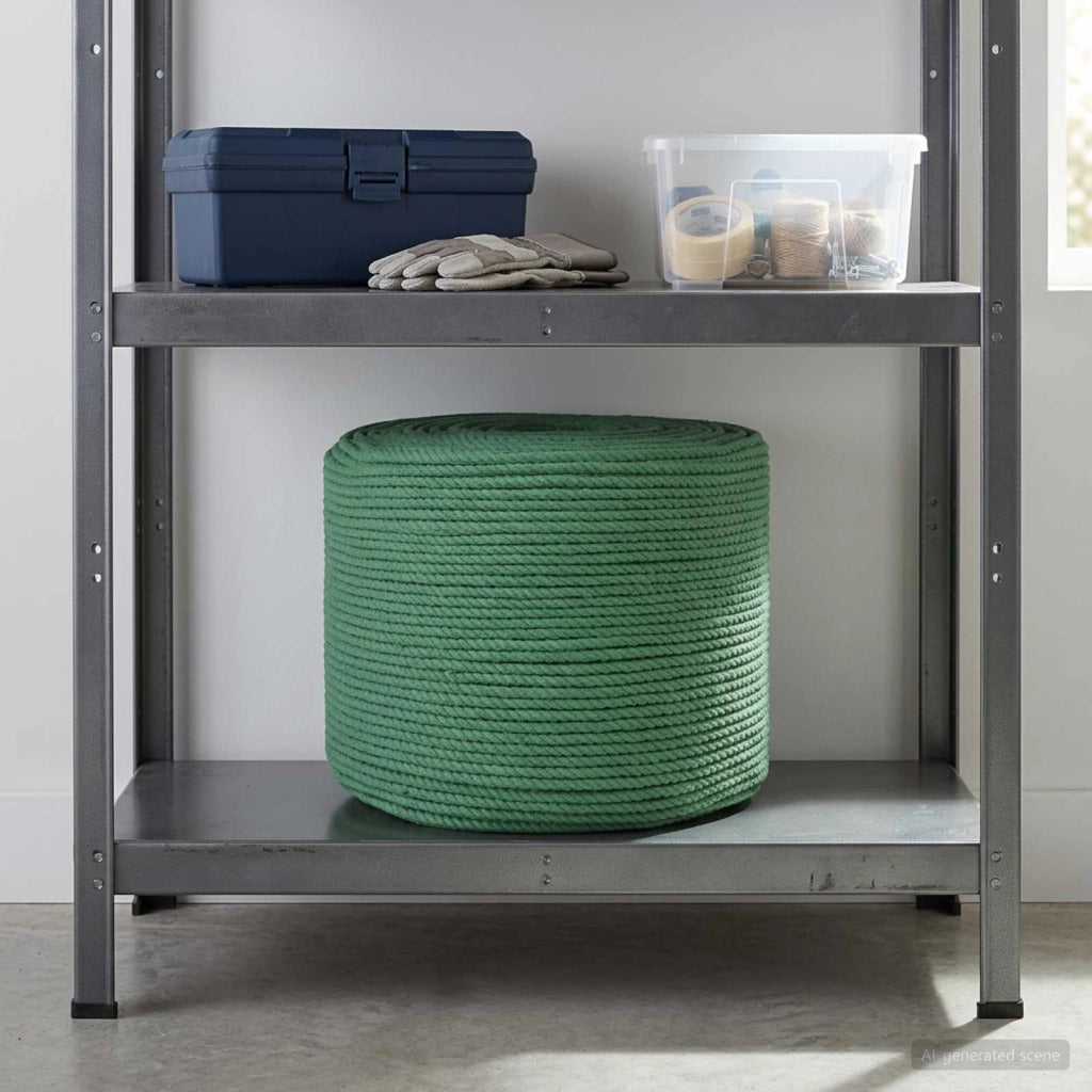 Corda di Cotone 6 mm 25 m Verde 100% Cotone 42011946