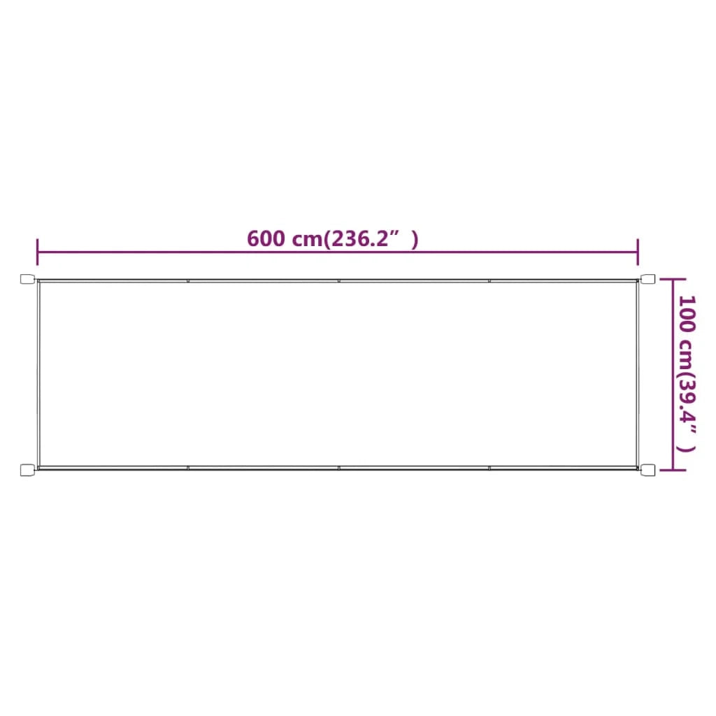 Tenda da sole verticale blu 100x600 cm tessuto oxford 02_0007591