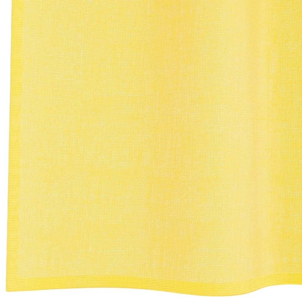 Tende in Voile con Passanti 2 pz Giallo 140x175 cm 4102317
