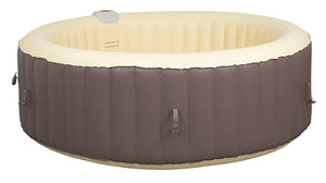 Vasca Idromassaggio da Esterno Gonfiabile Riscaldata 4-6 Posti Ø208x65 cm Ease.Zone Marrone