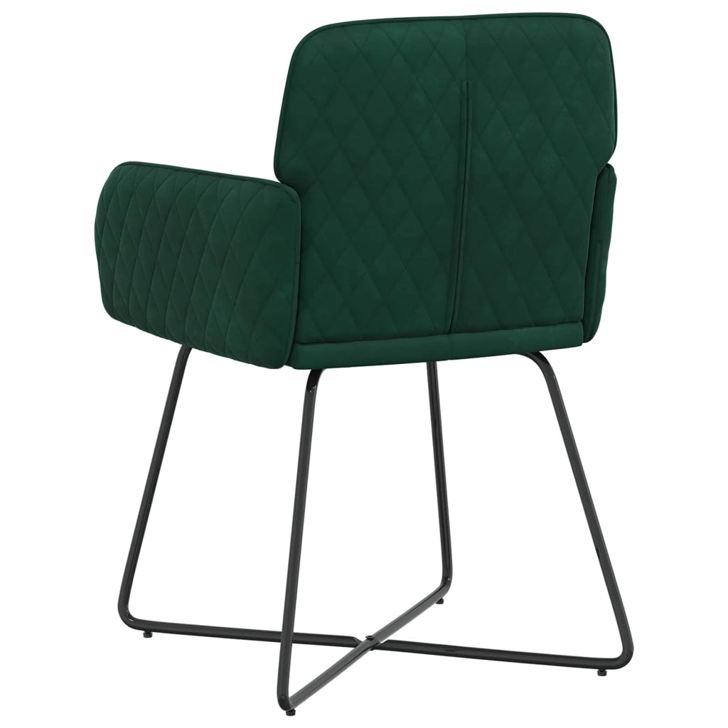 Sedie da pranzo 4 pz Velluto Verde Scuro 59 x 56,5 x 86 cm 3428211