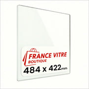 484 x 422 x 4 mm - Vetro per stufa a legna - vetro camino di ricambio - vetro per caminetto resistente al fuoco - France Vitre
