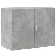 Armadietto a Muro | Mobile a Parete Grigio Cemento 80x42,5x64 cm Legno Multistrato