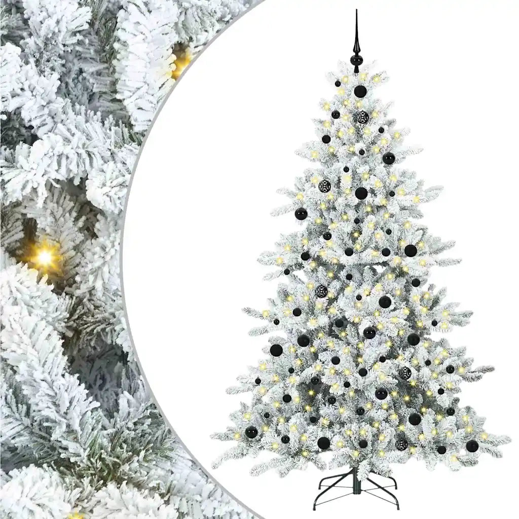 Albero di Natale | Decorazioni natalizie Artificiale con Rami Pieghevoli Bianco 210 cm