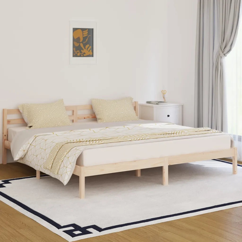 Giroletto-Struttura Letto in Legno Massello di Pino 200x200 cm 972668