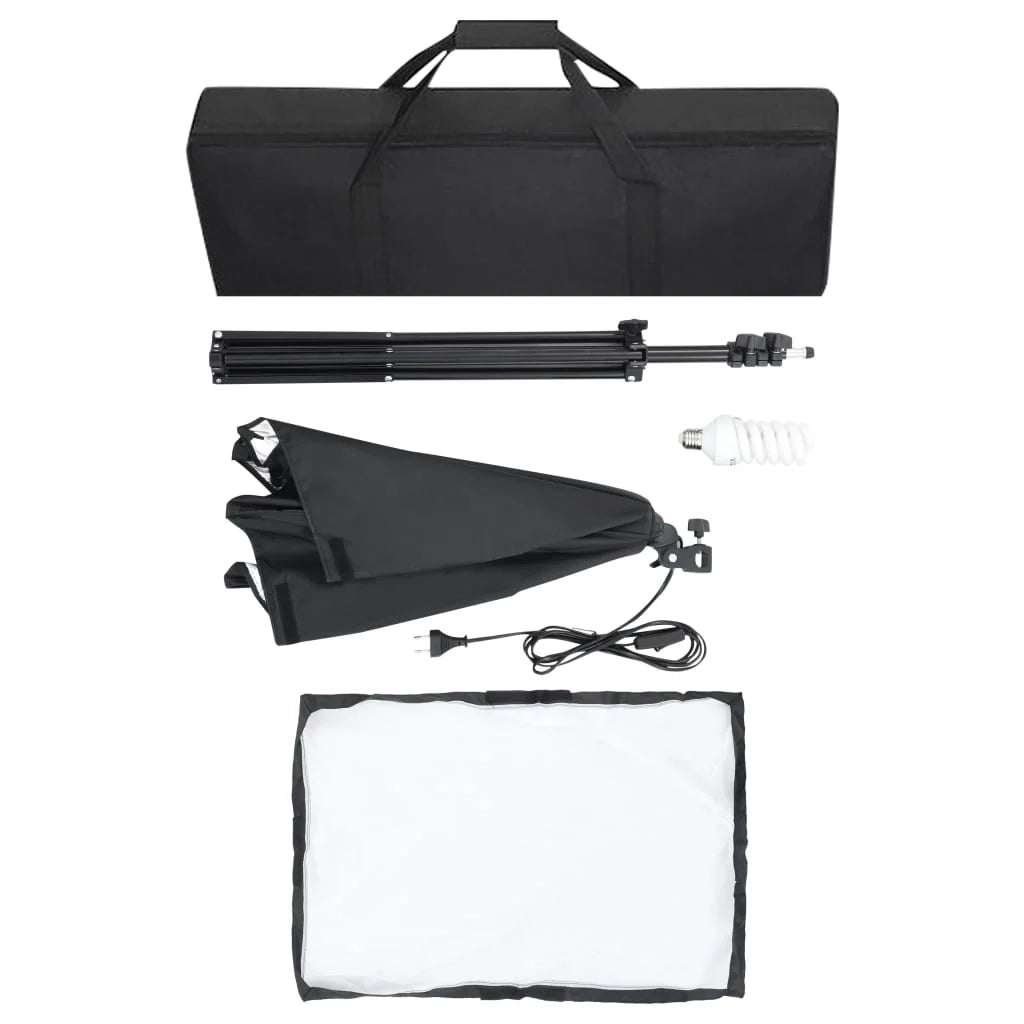 Kit professionale per studio fotografico con softbox e fondale verde 02_0001434