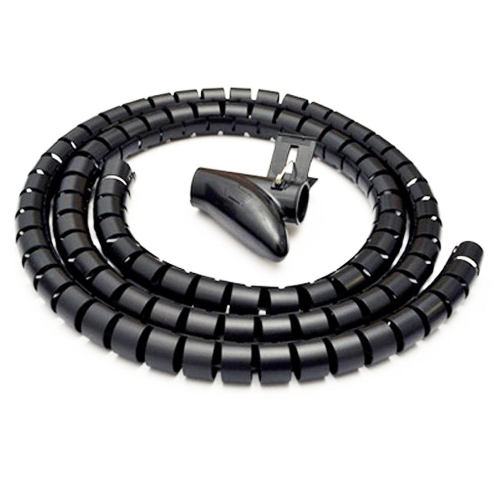Trade Shop - Mangiacavo Mangia Cavo Copri Filo Raggruppa Fili Da 1,5 M Bianco O Nero -