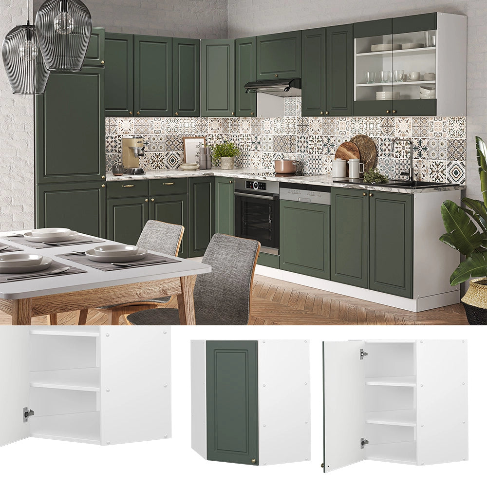 Vicco Mobile angolare da cucina Verde-oro Country House 57 cm