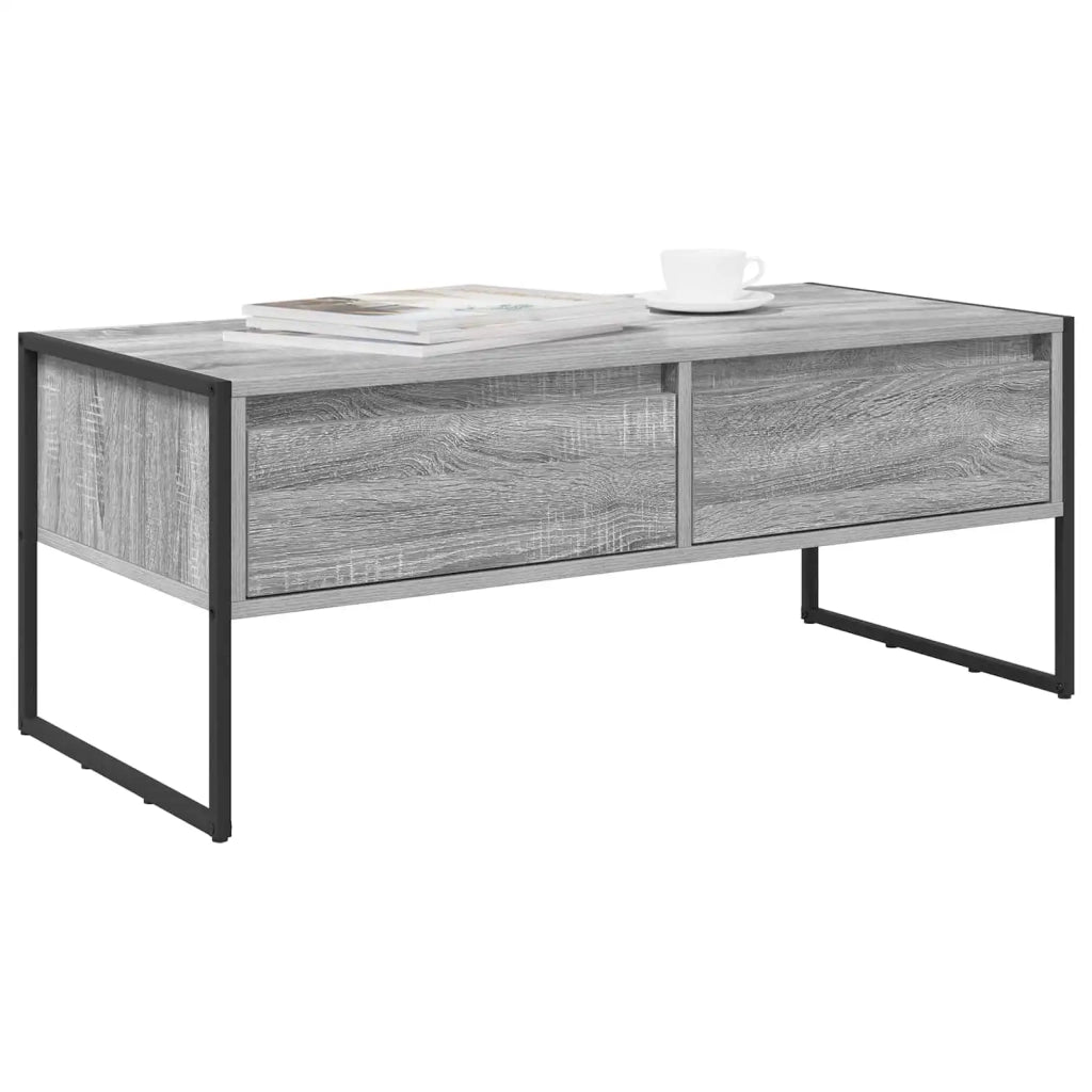 Tavolino da salotto con cassetto Grigio Sonoma 100 x 46 x 40 cm 886447
