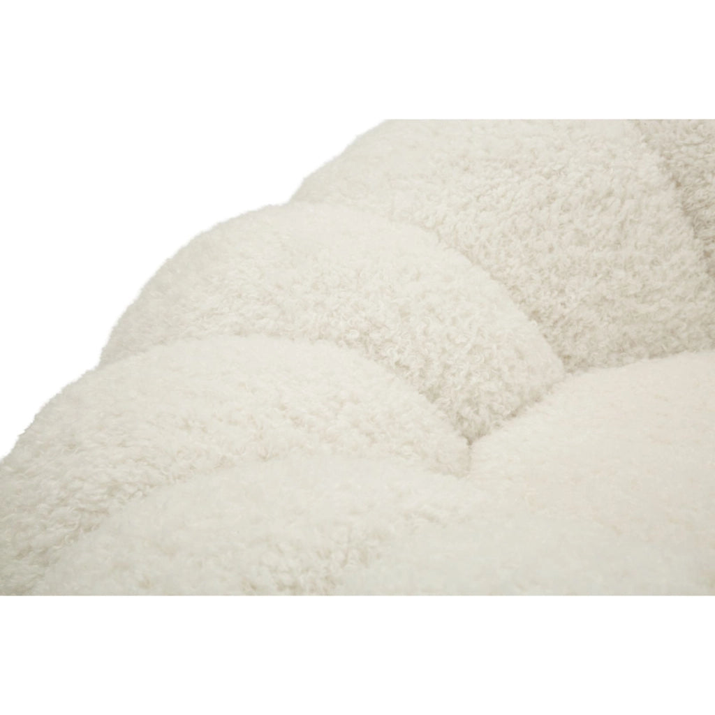 Poltrona Bubble in tessuto boucle' bianco